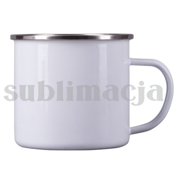 Kubek emaliowany z powłoką sublimacyjną Odis 500 ml, biały