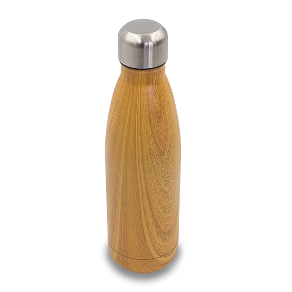 Butelka termiczna Woody 500 ml, brązowy - obrazek 2