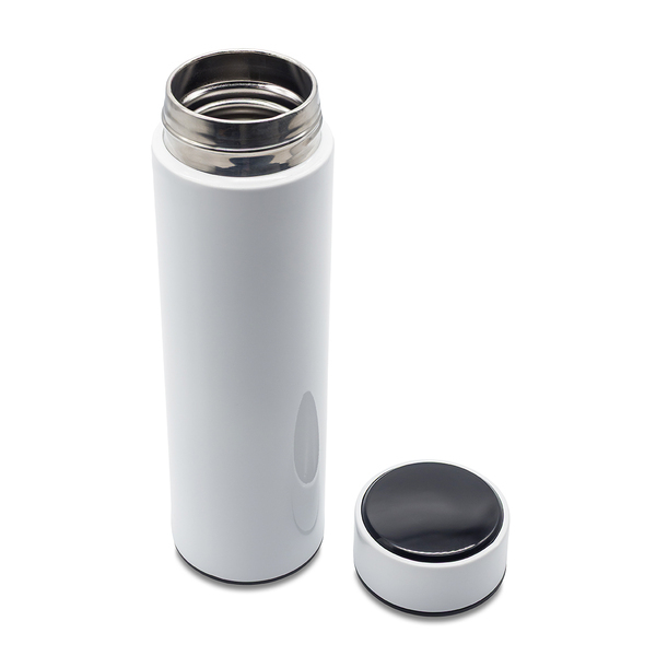 Kubek termiczny z termometrem Falco 420 ml, biały - obrazek 2