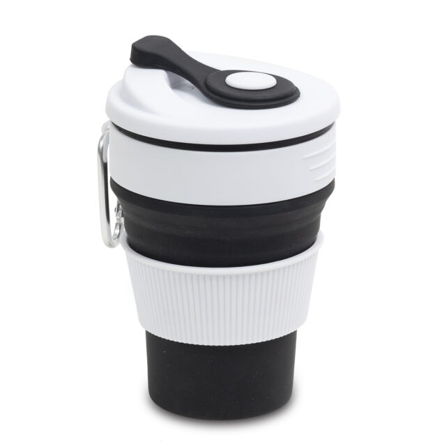 Kubek silikonowy Flexi 350 ml, czarny