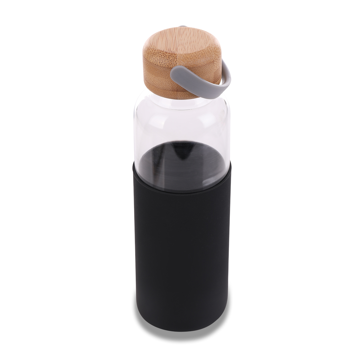 Szklana butelka Refresh 560 ml, czarny - obrazek 2