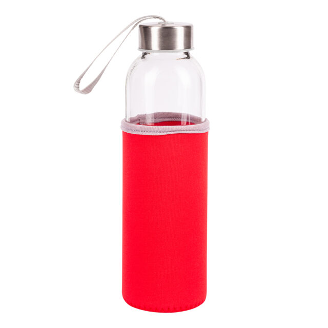 Szklana butelka Vim 500 ml, czerwony