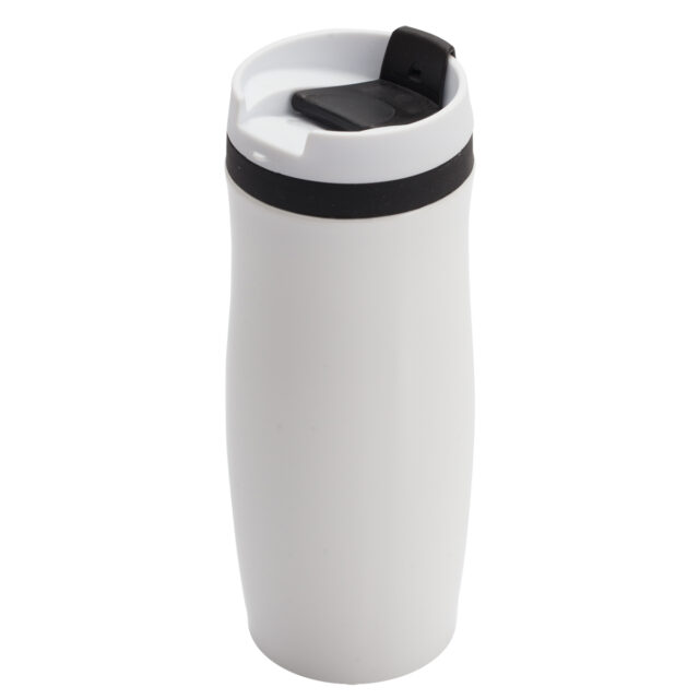 Kubek termiczny Viki 390 ml, czarny/biały