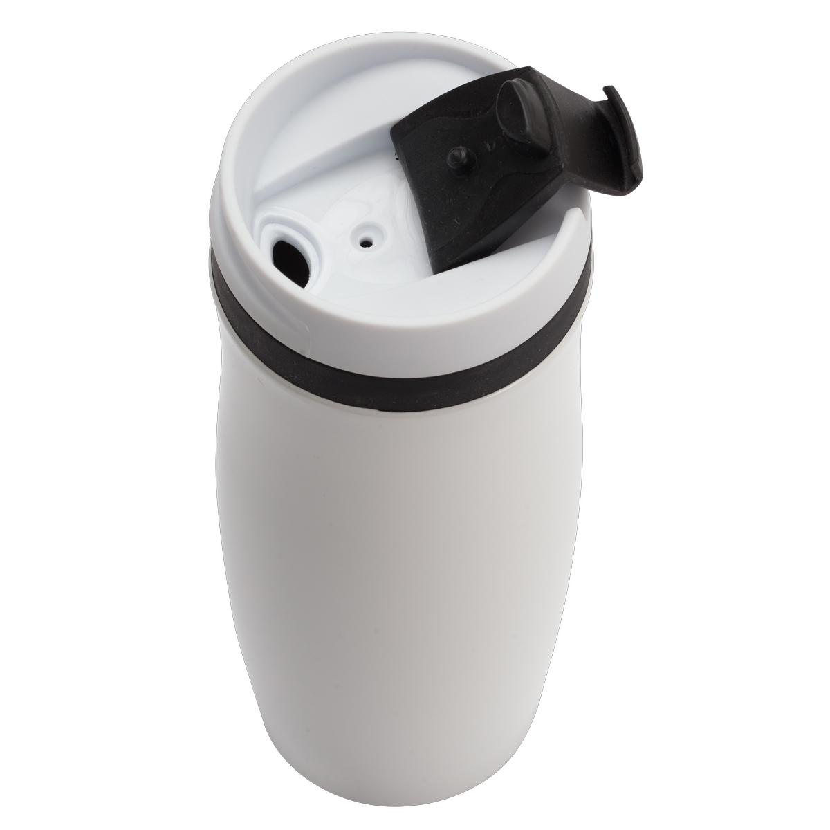Kubek termiczny Viki 390 ml, czarny/biały - obrazek 2