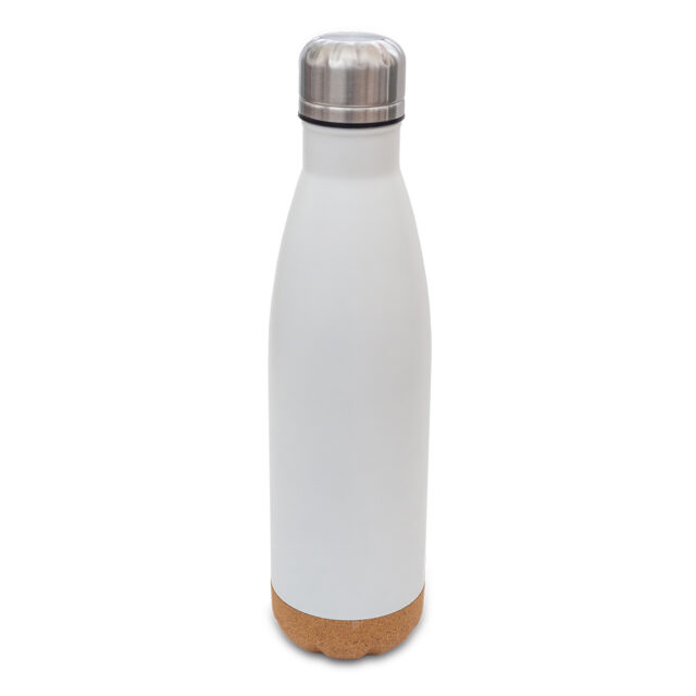 Butelka termiczna z korkowym spodem Jowi 500 ml, biały