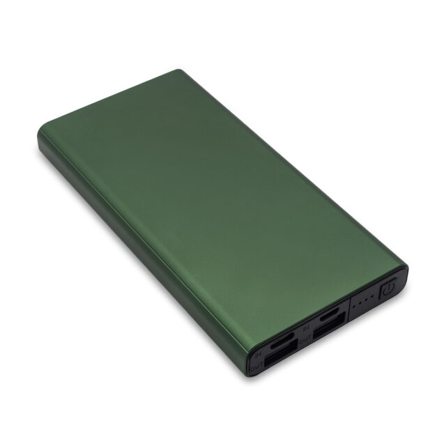 Power bank 10000 mAh Banco, ciemny zielony