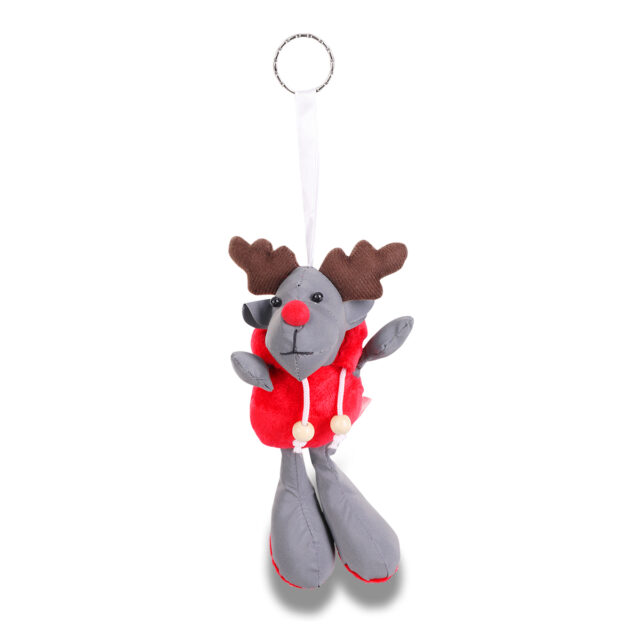 Brelok Reindeer, szary/czerwony