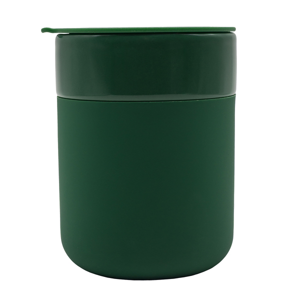Kubek ceramiczny Caldo 370 ml, ciemny zielony
