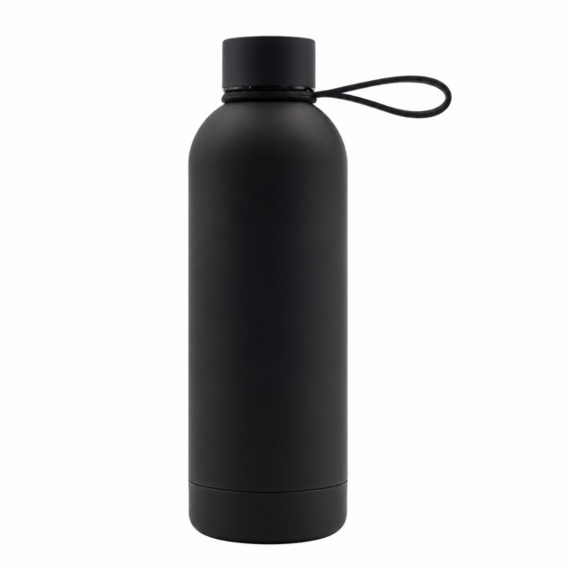 Butelka termiczna z uchwytem Mendoza Duo 500 ml, czarny